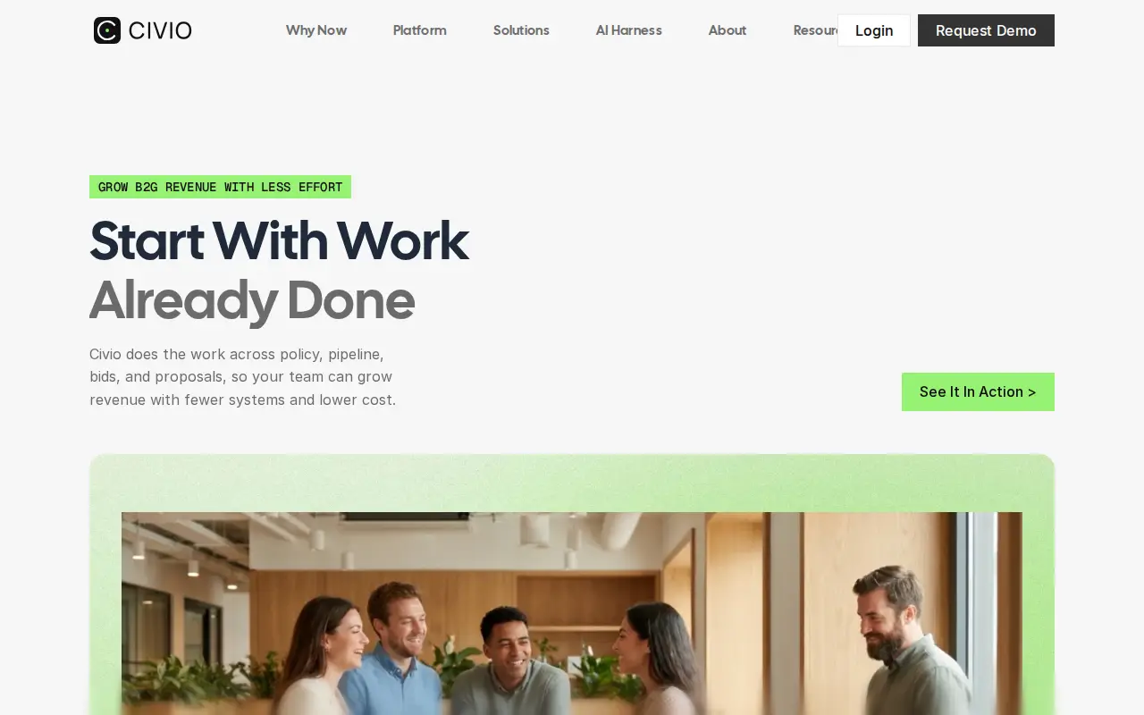 Screenshot of the Civio website