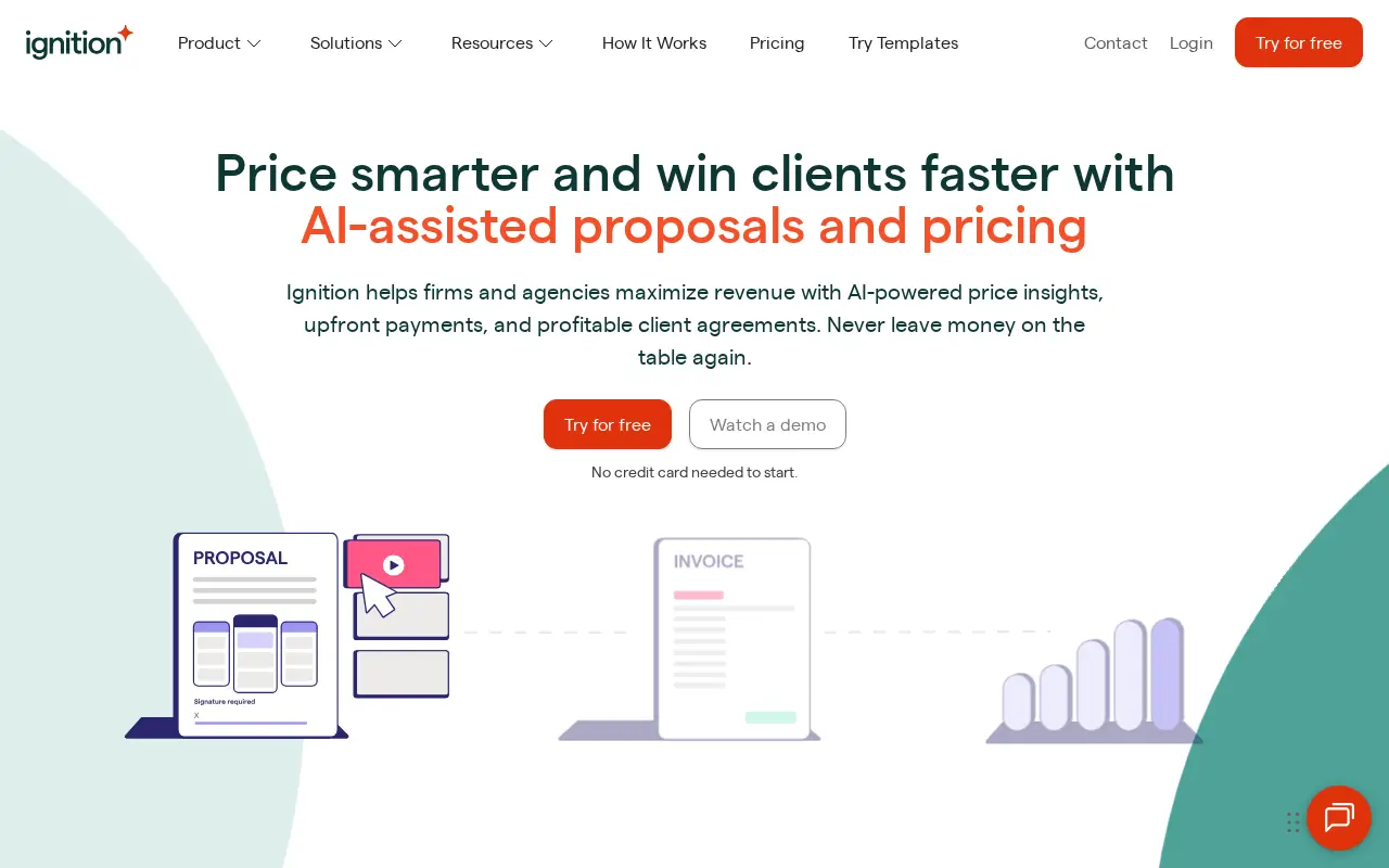 Screenshot of the Ignition website