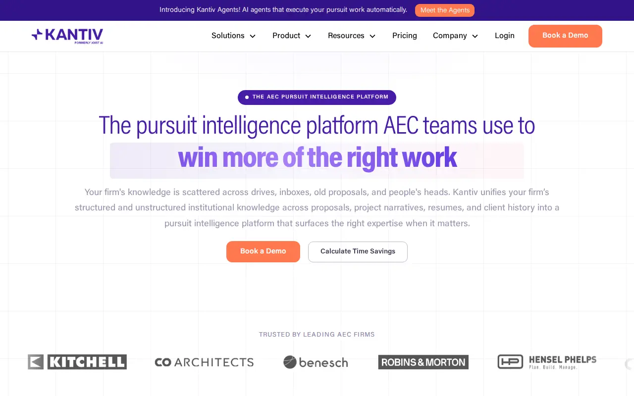 Screenshot of the Kantiv website
