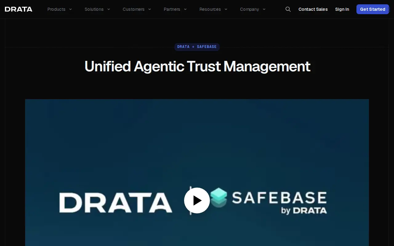 Screenshot of the SafeBase website