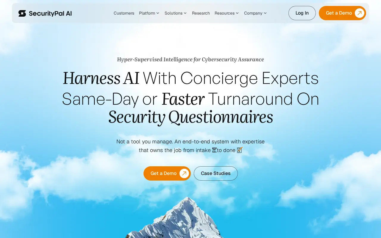 Screenshot of the SecurityPal website