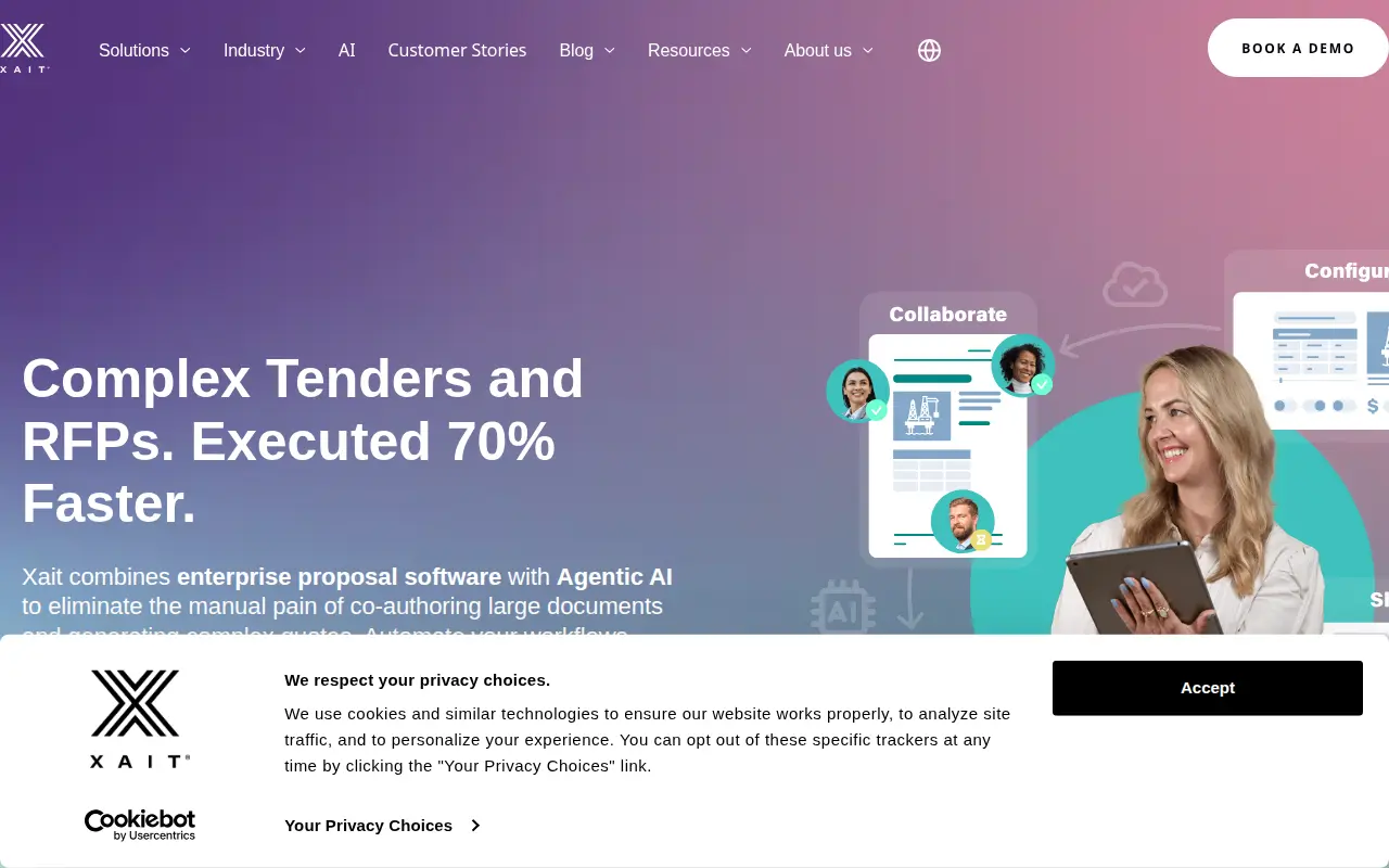 Screenshot of the Xait website